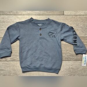 New Carter's Blue Toddler Dinosaur ROARSOME Sweatshirt